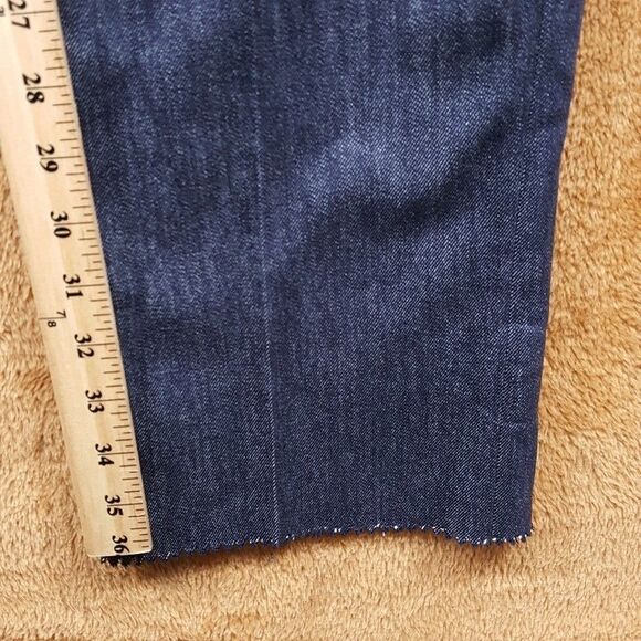 HUGO BOSS Pants Mens Size 32 Navy Relaxed Pleated Denim Effect Virgin Wool $645 - Picture 10 of 11